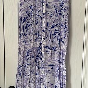 Lilly Pulitzer Blue and White Maxi Dress